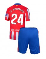 Atletico Madrid Robin Le Normand #24 Hjemmedraktsett Barn 2024-25 Korte ermer (+ bukser)